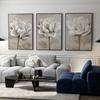 White Peony Wall Art Set, Neutral Textured Beige Floral Botanical Canvas Prints, Wabi Sabi Scandinavian Home Decor Perfect Gifts