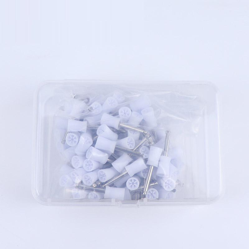 

Стоматологічні одноразові матеріали JIN GT 100шт полірувальна чашка для чищення зубів низькошвидкісна полірувальна чашка для мобільного телефону Силіконова полірувальна щітка 100pcs white