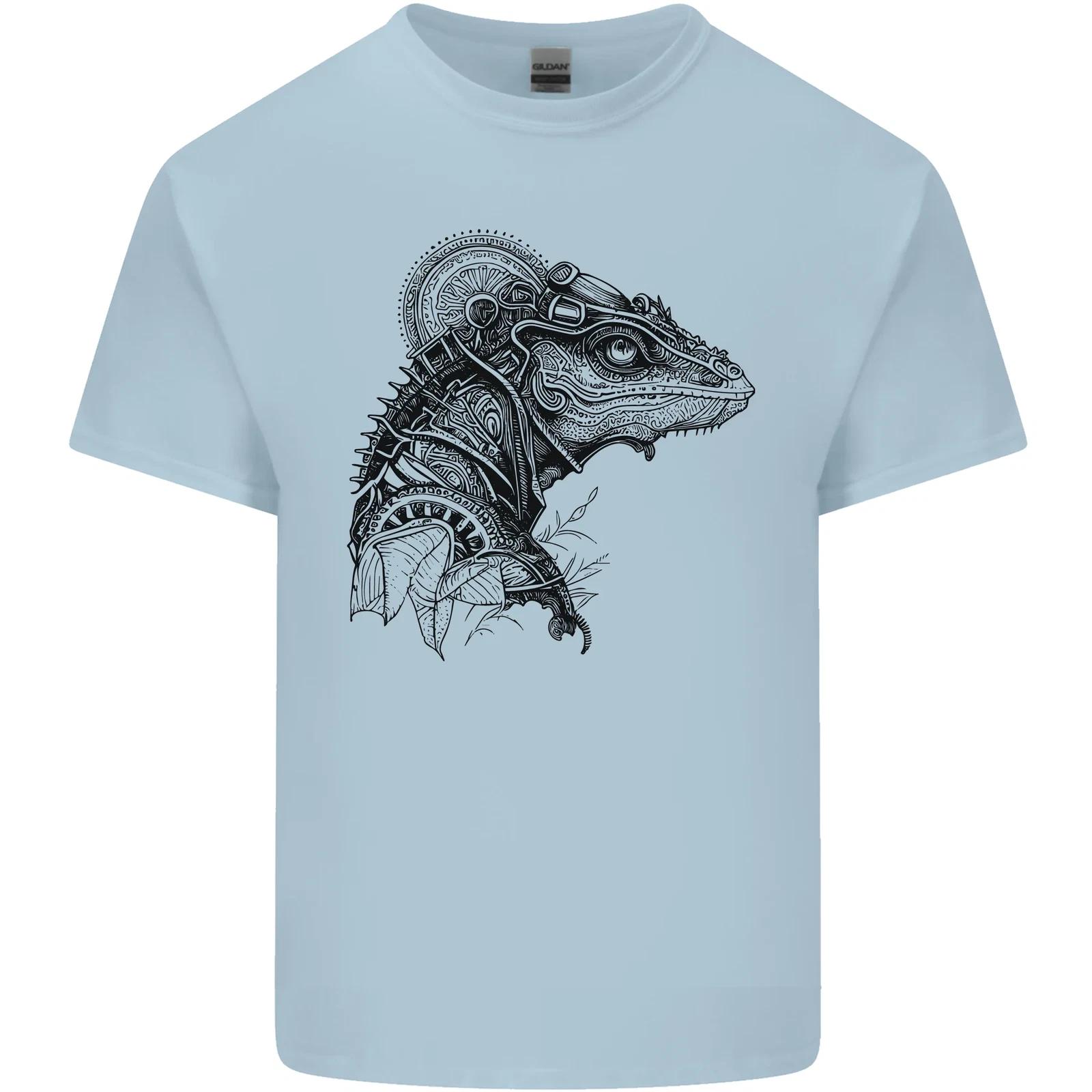 A Steampunk Iguana Lizard Reptiles Kids T-Shirt Childrens M