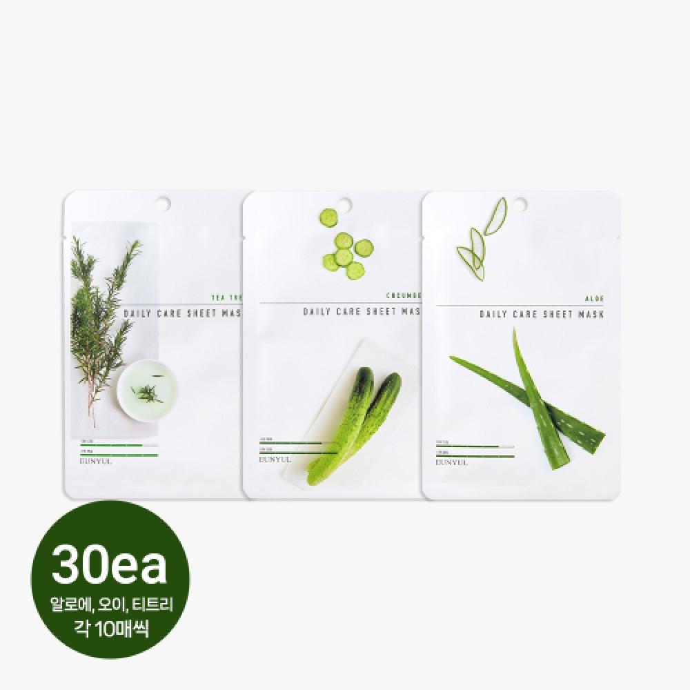 Eunyul Daily Care Sheet Mask Pack Soothing Care 30 Sheets  Aloe+cucumber+tea Tree NONE