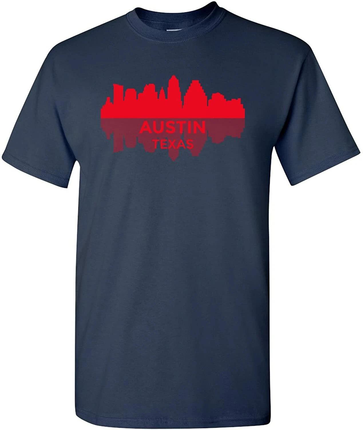 Austin Texas Skyline - State City Hometown Pride T Shirt - Navy S
