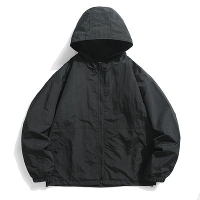 Boys' Simple and Versatile Casual Jacket, Solid Color Sports Loose Fit Jacket