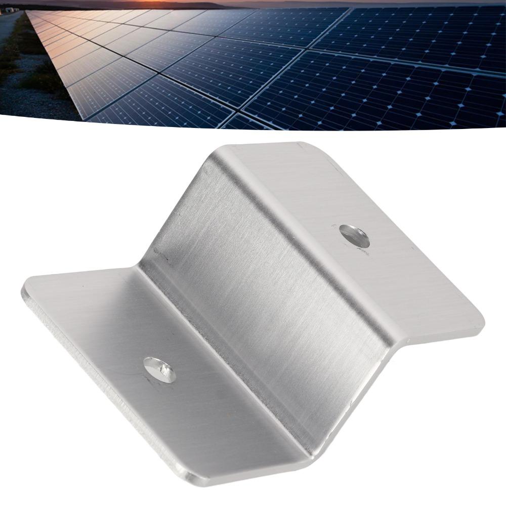 4 Sets Nuts and Bolts Included Solar Panel Z Brackets Durable Easy Install Panel Mounting Bracket Solar Panel Mounting Kit
