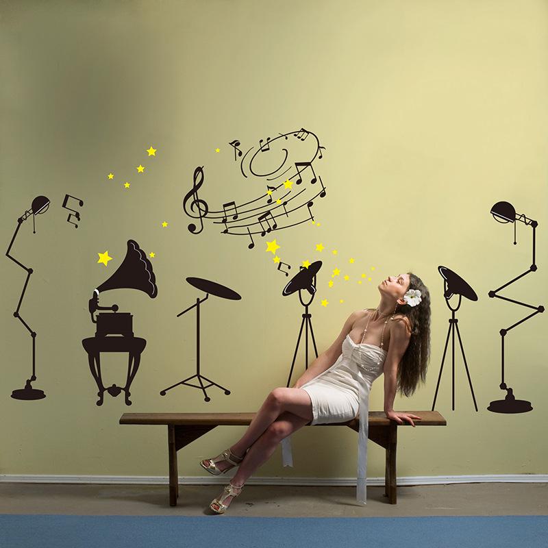 Music Notes & Treble Clef Wall Decal Sticker - 25x30 Inch Vinyl Art For Kids Room, Bedroom, Nursery Decor
