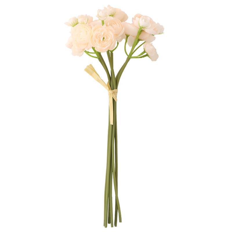 Bouquet European Vintage Artificial Silk Rose Flowers 24 Head Camellia Flowers Wedding and Party Decor