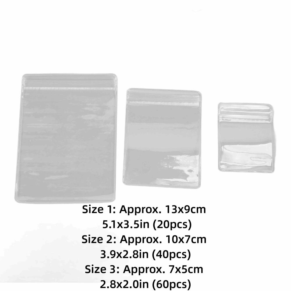 120pcs Clear PVC Jewelry Bags Thickened Jewelry Ziplock Bags Anti Tarnish Jewelry Bags  Necklaces