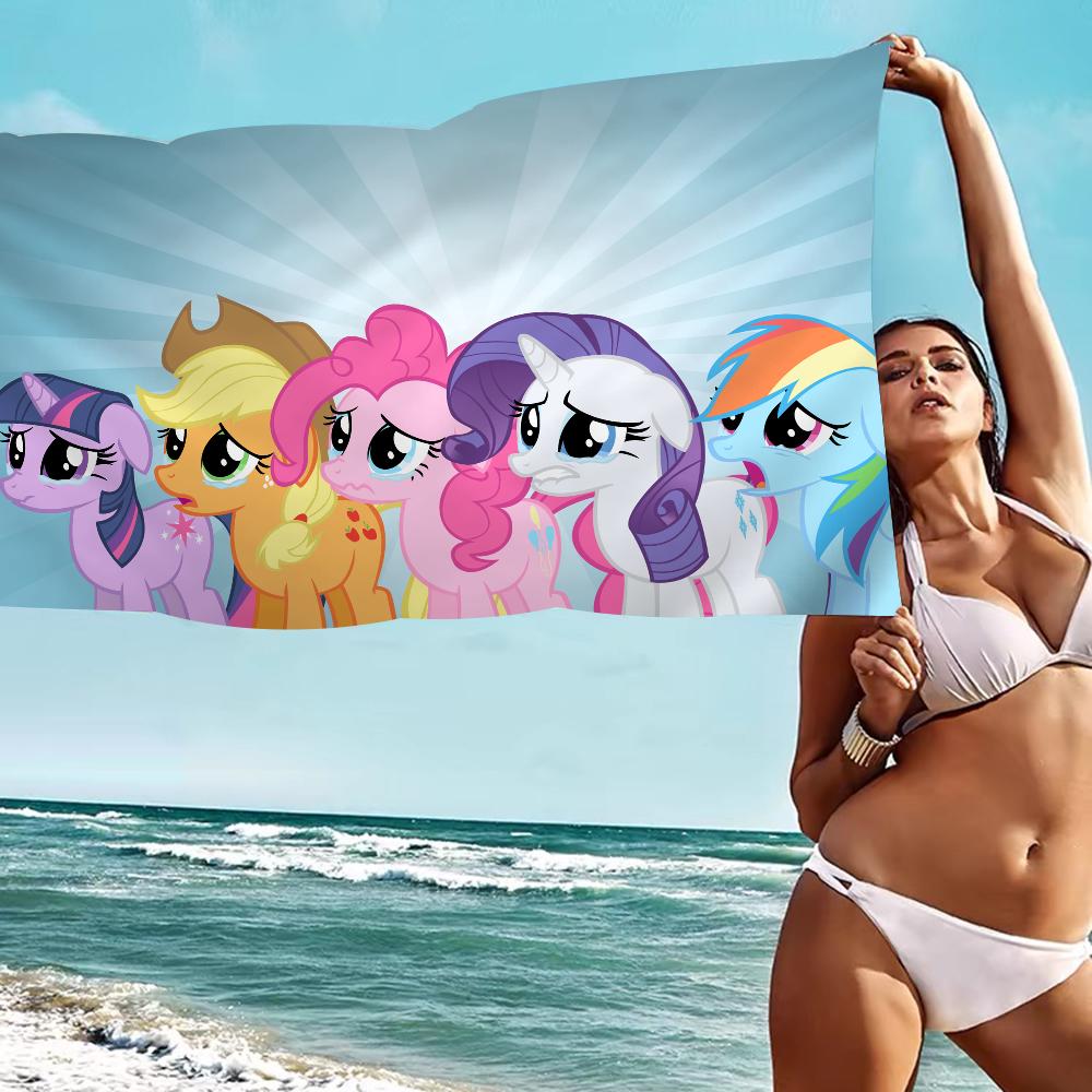 My Little Cartoon P-Pony Microfiber Beach Towel Absorbent Quick dry Soft Yoga Swimming Resort Mountain Climbing Towel