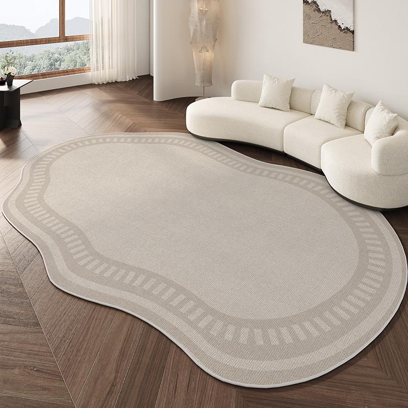 

Wabi-sabi Style Living Room Decoration Carpet Home Washable Plush Shaped Rug Minimalist Rugs for Bedroom Fluffy Soft Bedside Mat 80*120cm