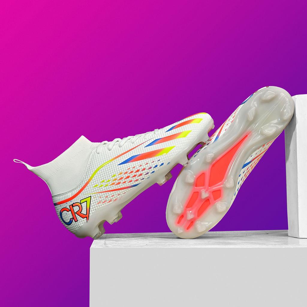 Nowe buty piłkarskie za kostkę, dla chłopców i dziewcząt, nastolatków, uczniów szkół podstawowych i średnich, na sztuczną trawę, z długimi paznokciami, treningowe buty do łamania paznokci