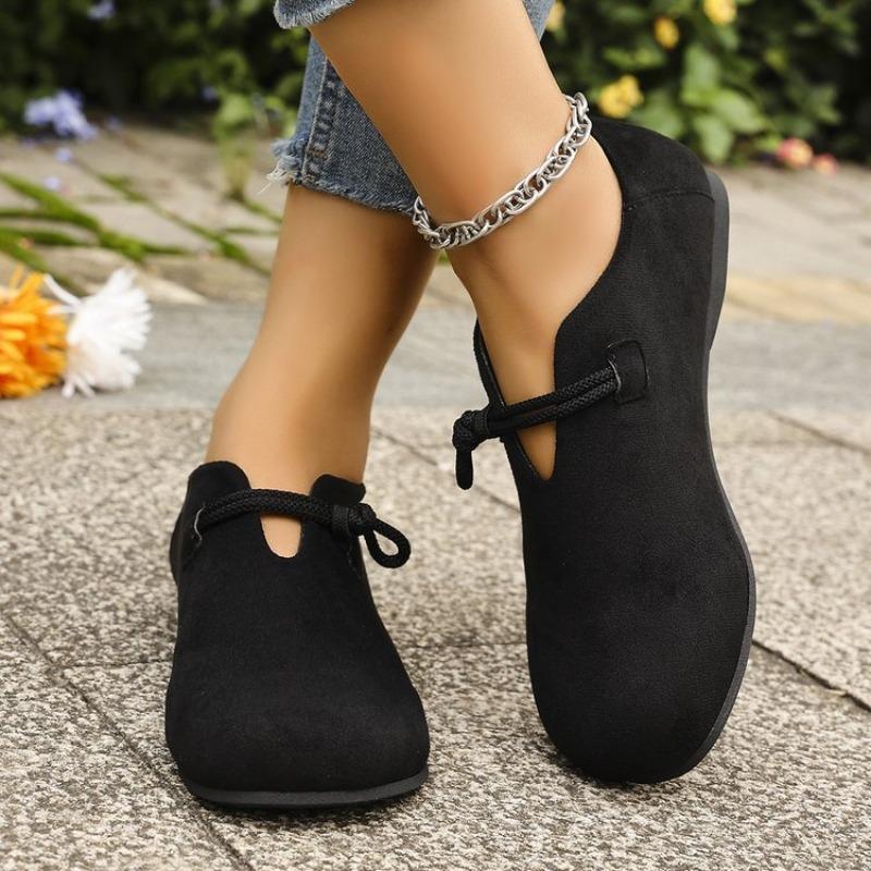 Retro Flat Shoes New Design Shallow Loafers Women's Casual and Comfortable Solid Color Women's Shoes