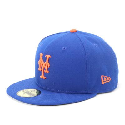 New Era Authentic Flat Visor MLB 7 ACPERF NEYMET GM 25J NYM/Game Cap, 3/8"