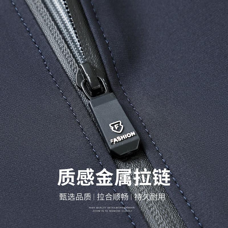 SHANSHAN Men s Business Casual Detachable Hooded Jacket L /175