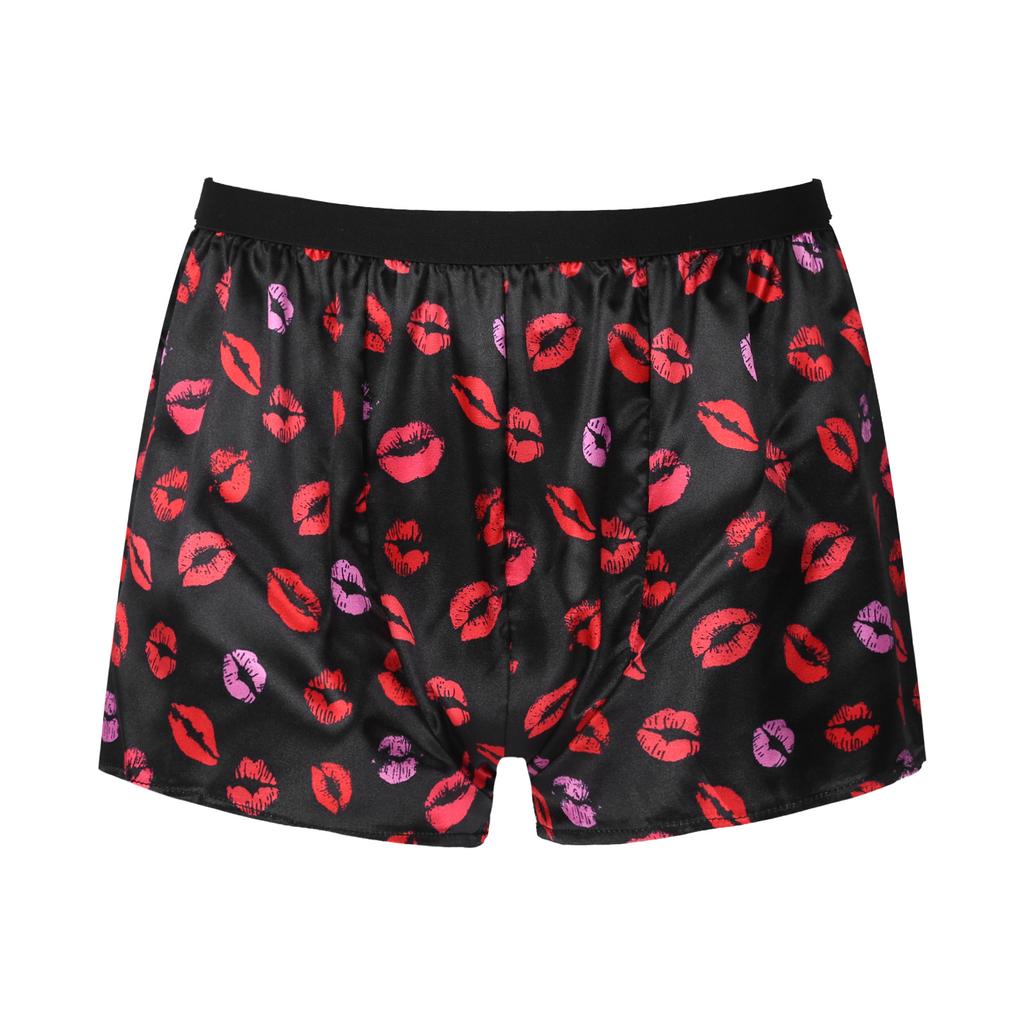 Men's Silky Satin Boxer Shorts Summer Sports Short Pants Bottoms Underwear Swimwear