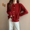 Women's Lazy Style Japanese-Style Cardigan Knit Sweater Autumn Winter Loose Short Outer Jacket Undershirt Top