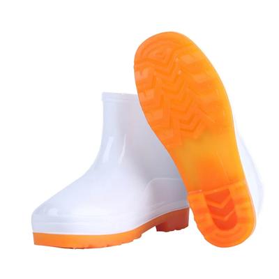Gartenstiefel Herren PVC Kurzer Schaft Regenstiefel Rutschfest Schwarz und Weiß Niedriger Schaft Regenstiefel Herren Arbeitswasserschuhe Botas Para Lluvia