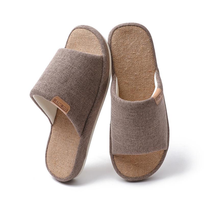 Four Seasons Universal Cotton and Linen Slippers Women's Cute Home Breathable Comfortable Home Linen Slippers