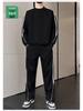 2024 Autumn Two-Piece Set: Round Neck Sweatshirt & Straight-Leg Sporty Sweatpants – Stylish and Premium Look