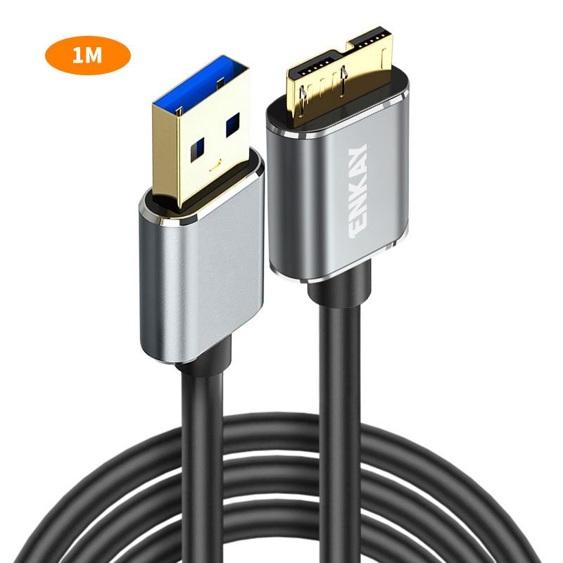 

ENKAY HAT PRINCE 1m USB 3.0 A to USB 3.0 Micro B Cable Camera Hard Drive Charging Data Cable As Shown A