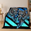 Viking WarriorSymbol Valknut Nordic Valhalla Flannel Blanket Soft Warm Throw Blanket for Bedroom Living Room Bed Travel Camping