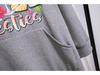 2025 Women's Fleece Crew Neck Sweatshirt with Printed Letter, Kangaroo Pocket, and Long Sleeves