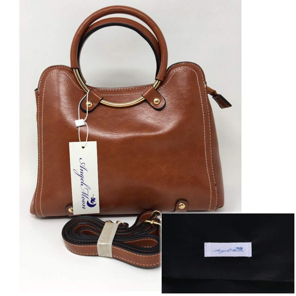 Angel Moon Women's Small Formal ShoulderCrossbody Handbag with Simple Charm, Commuter Bag, Business Bag, Cute, Casual Bag, PU Leather, High School