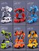 YUEXING  6 IN 1 New Transformation Movie Toys Devastator Anime Predaking Action Figure Robot Car Vehicle Dinosaur Model Boy Kids