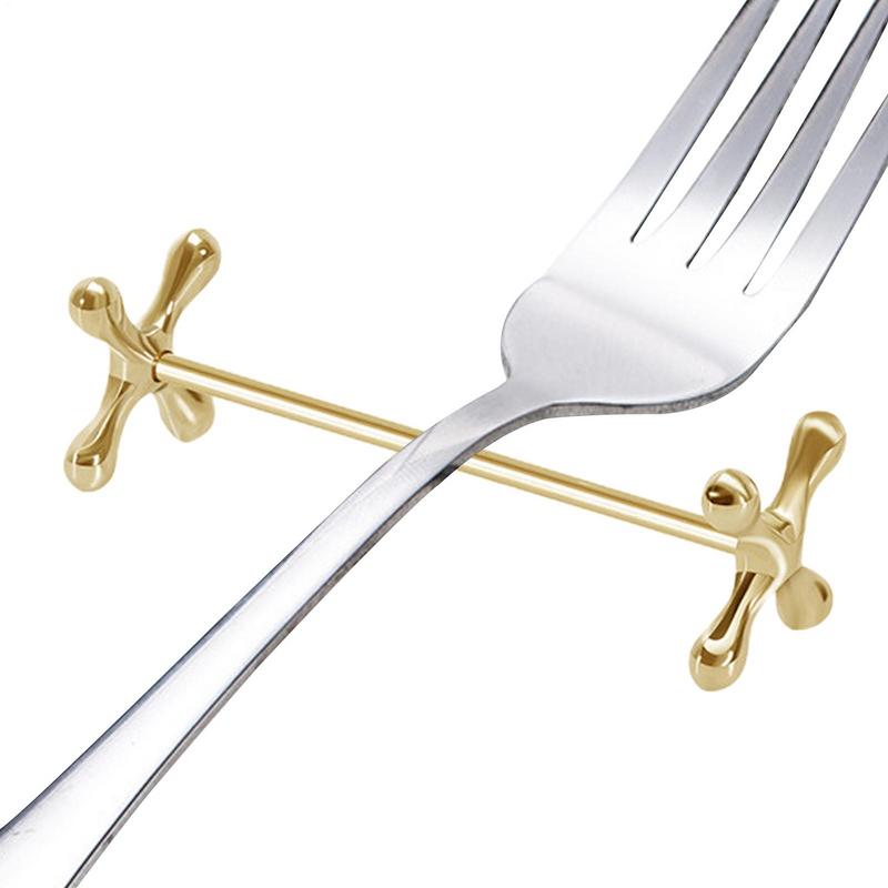 Metal Chopstick Holder Chopsticks Rest Spoons Stand Desktop Fork Rest Metal Spoon Holder Chopstick Base Japanese Spoon Rest