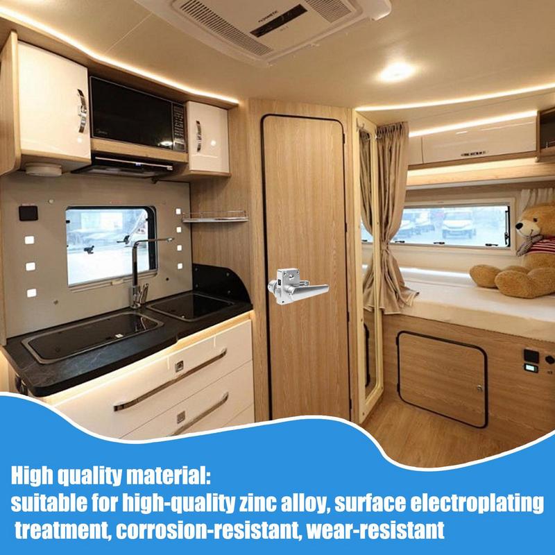 Türschloss Wohnmobil Eingangstür Riegel Mit Messing Zylinderschloss Langlebiges Türschloss Kein Rost Nicht Verblassend Für Wohnmobil Yacht Auto Badezimmer