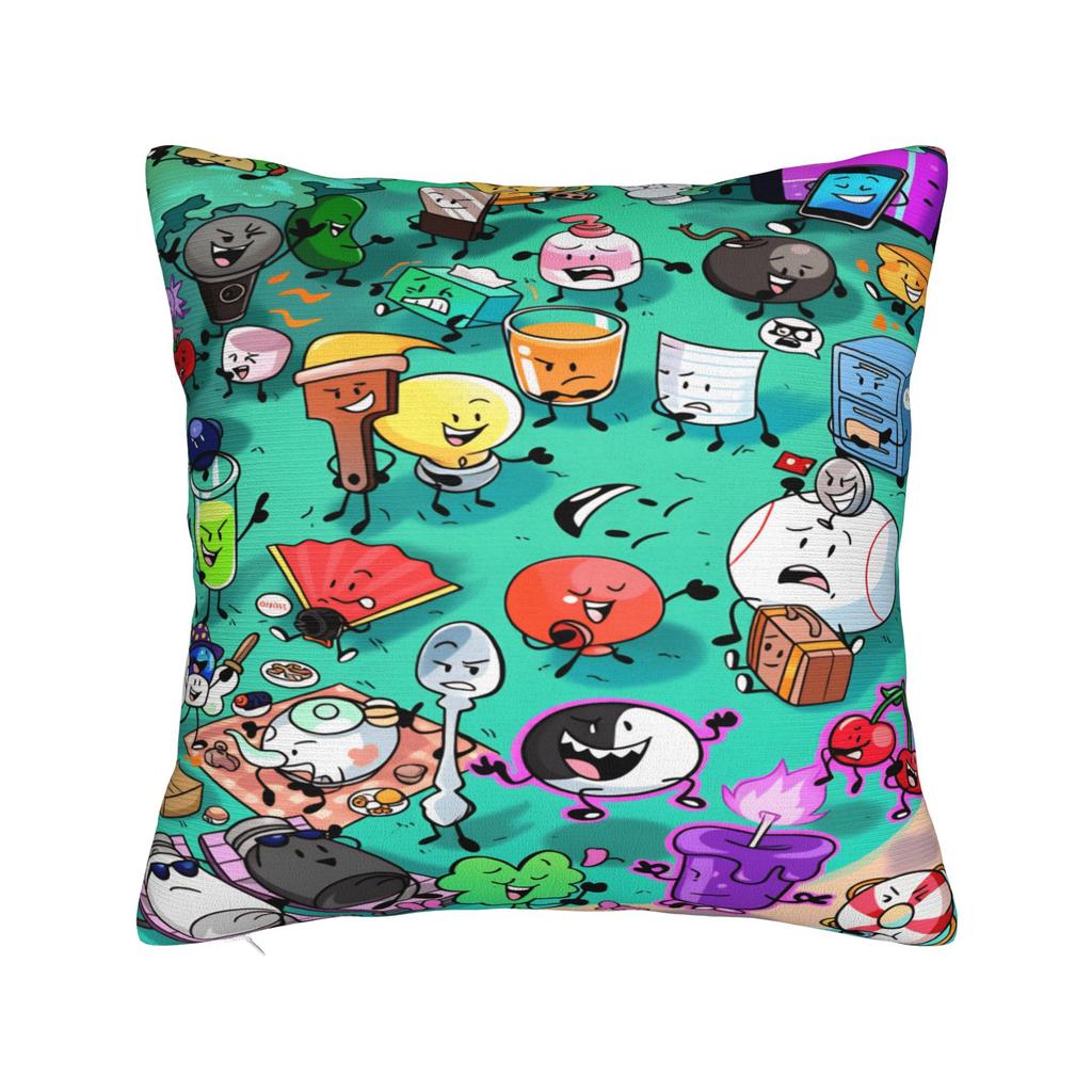 BFDI Cartoon Pillow Cover  Kawaii Pillow Case For Sofa Home Decoration Soft Pillowcases Gift