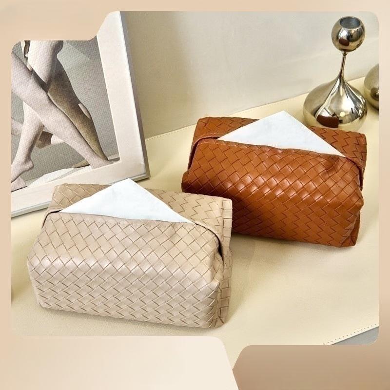 Luxury Waterproof Leather Woven Tissue Box