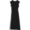 Y-3 Waist-Defined Color-Block Simple Solid Color Round Neck Elegant Natural Sleeveless Dress Women Dresses Y03JN1806XXXXXXX67