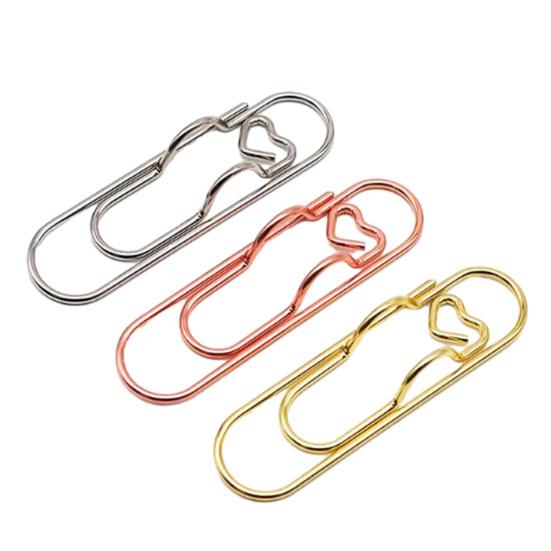 10 Stück Metall Herzform Stiftklemmen Mehrzweck Notizbuch Seitenhalter für Journal Planer Lesezeichen und Büroklammer für Studenten und Berufstätige