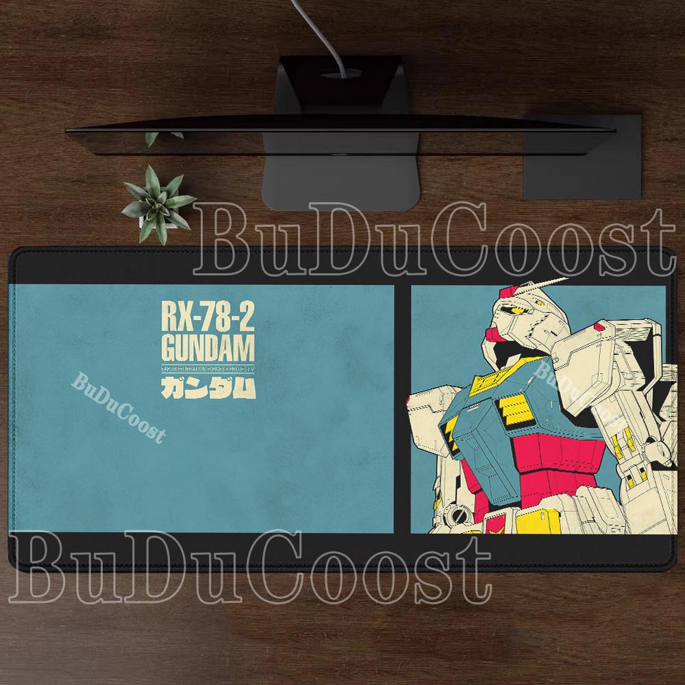 Mouse Pad Gundam RX-78-2 Anime Gaming XXL Non-slip Mousepad PC Computer Keyboard Office HD printing overlock esports Desk Mat