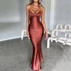 2024 Elegant One-Shoulder Slit Evening Dress: European and American Fashion, Sexy & Slim, for Women