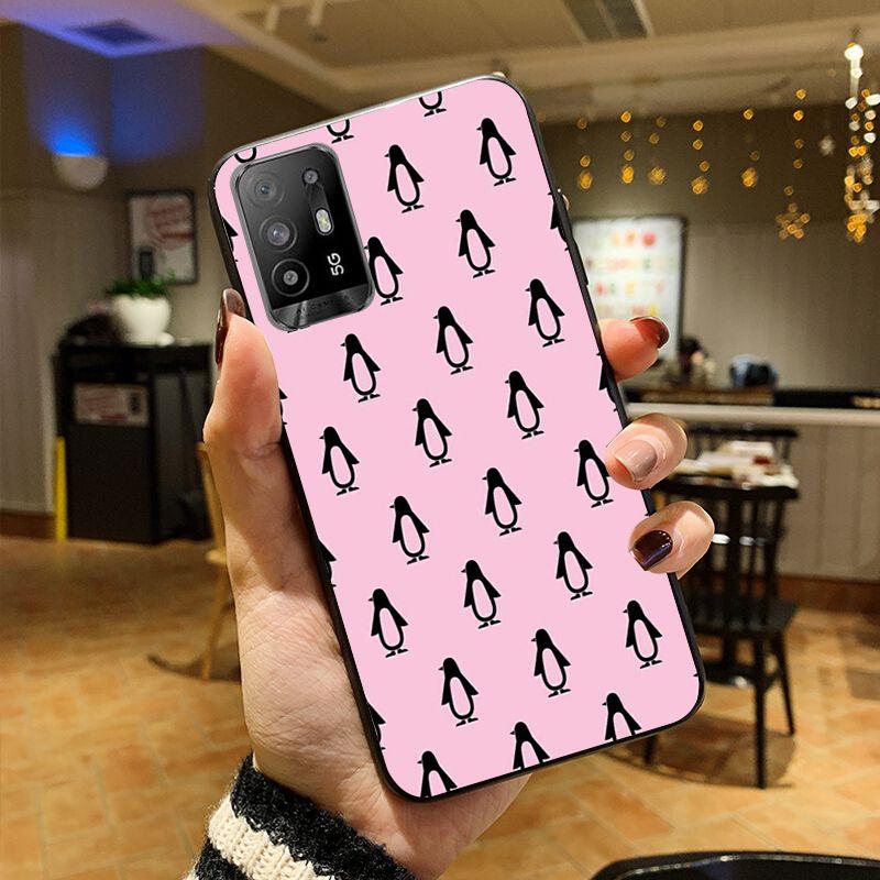 Cartoon Lovely Baby Penguin Phone Cover For OPPO A74 A94 5G A3S A5S A9 A12 A15 A15S A52 A53 A53S A72 A73 2020 A91 5G Cases Coque