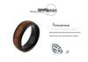 Elegant European & American 8MM Stainless Steel Pinky Ring with Black Wood Grain