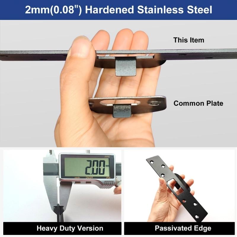 Heavy Type Door Strikes Plate Reinforced Length Covers Worn Slots And Improper Woodwork Repairs Stainless Steel Construction