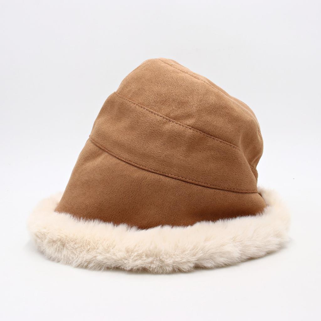 Winter Plush Hat Thickened Bucket Hat Windproof Warm Soft Tweed Hat Winter Hat Women