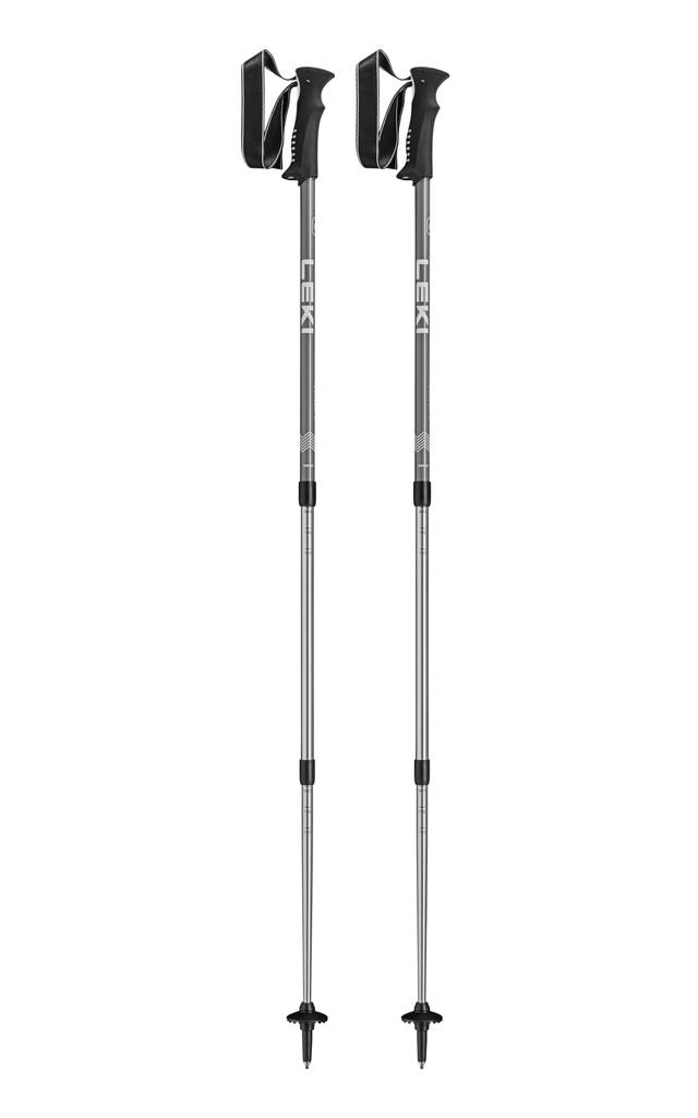LEKI Voyager Aluminum Adjustable Lightweight Walking Poles for Trekking Hiking & - Blue-White-Black - 110-145cm