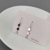 Smooth Small Round Tassel Earrings Women'S Design Sense Niche Ins Cold Wind Ear Hook Ear Hook Long Elegant Temperament