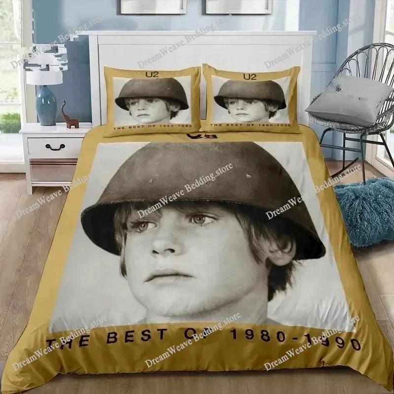 Rock U2 Band Bedding Set Quilt Cover Pillowcase Comforter king Queen Size Boys Adult Duvet Cover Bed Set Home Textileextile