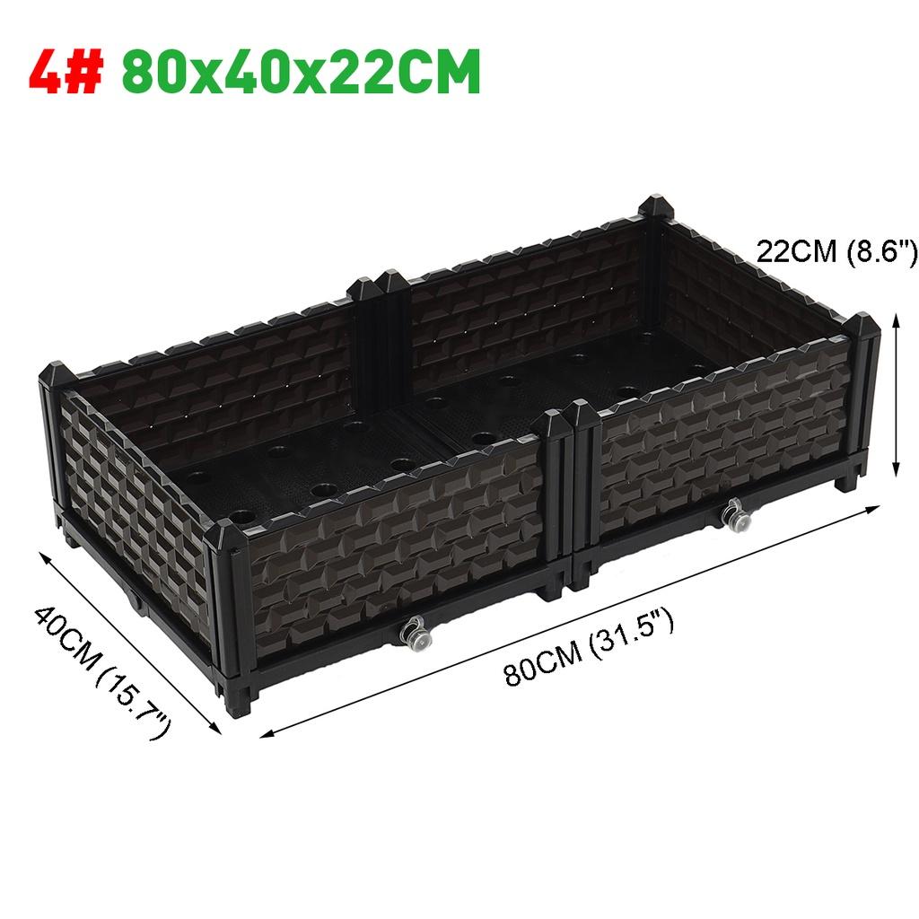 Raised Planter Grow Box Rectangular Flowerpot Elevated Garden Bed Garden Pots & Planters Vegetables Flowers Plants Grow Elevated