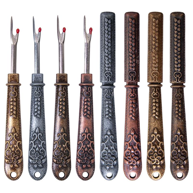Sewing Seam Ripper Vintage Stitch Eraser Retro Alloy Unpicker Quick Stitch Removal & Hole Cutting Remover Tool For Suture