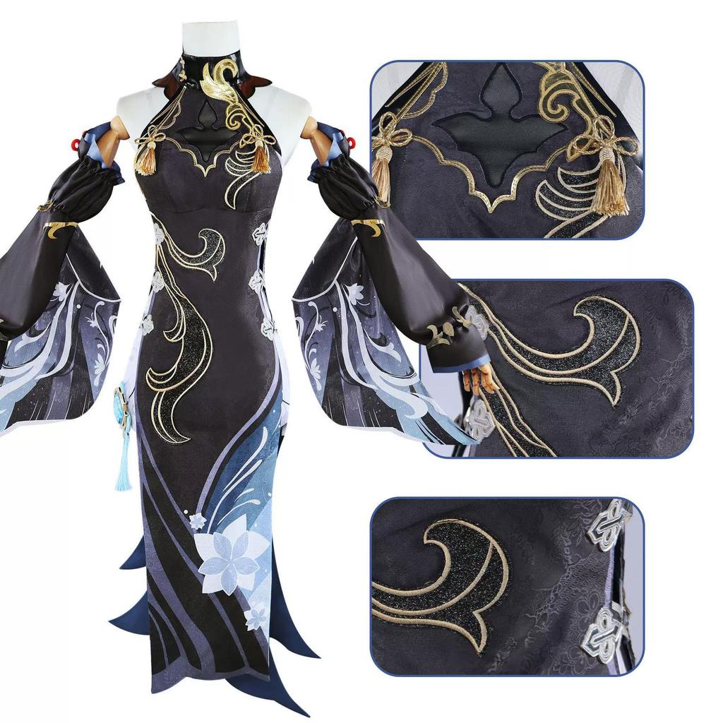Genshin Impact Cosplay Outfit Shenhe Furina Ganyu Complete Costume Set for Anime Party Carnival