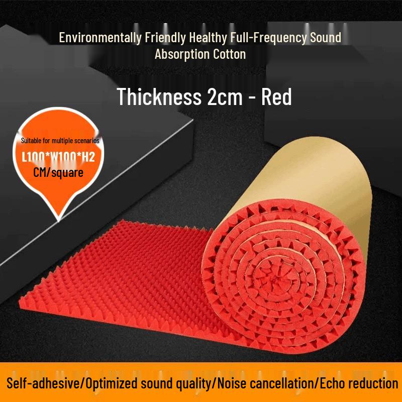 

Flame Retardant Soundproof Acoustic Cotton for Walls - Self-Adhesive Noise Reduction Panels for KTV Rooms