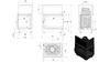Cast iron fireplace KRATKI ZUZIA DECO right 15 kW Ø 200