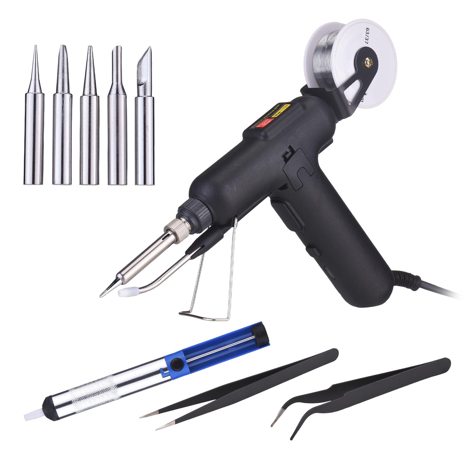 

Комплект паяльника, ручной автоматический паяльник, сварочный инструмент с отсосом припоя, пинцет