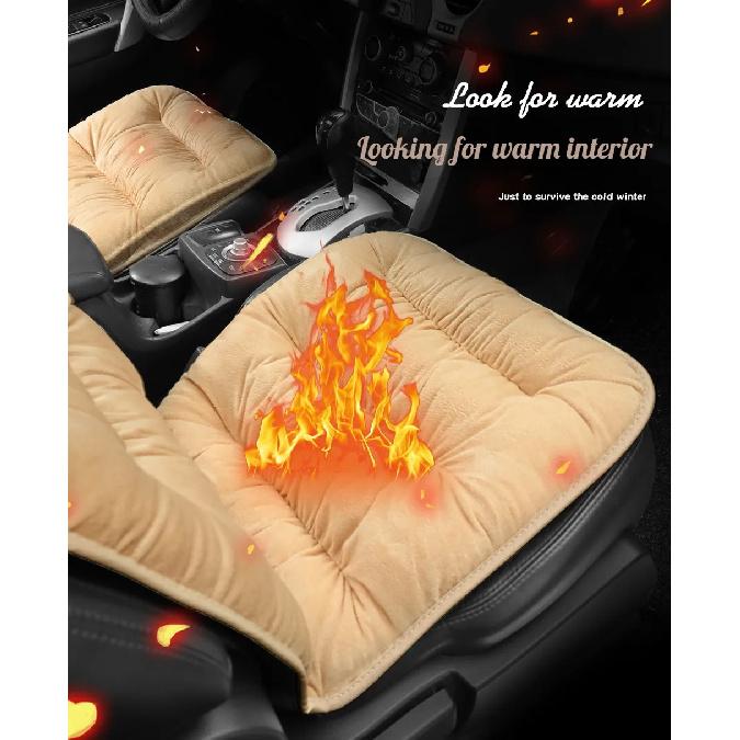 Winter Down Car Seat Cushion Split Headcap Car Front Seat Cushion Thickened and Soft Car Seat Cover