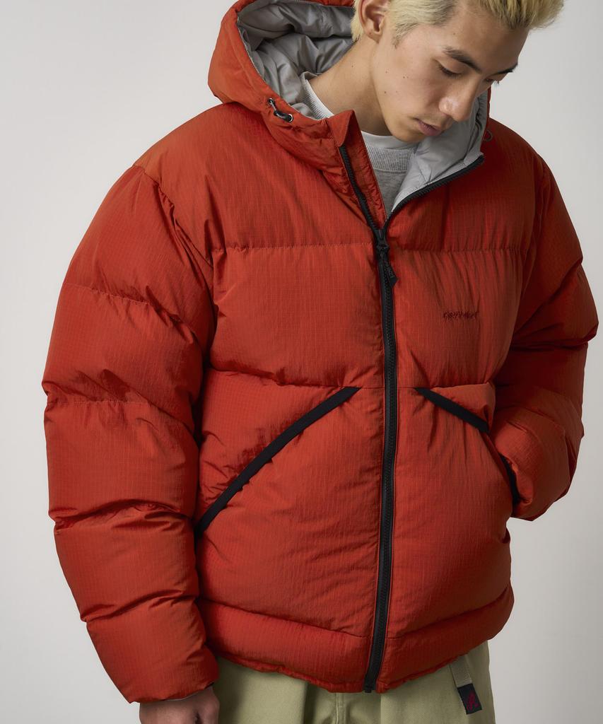 Gramicci Down Puffer Hooded Jacket Burnt Red