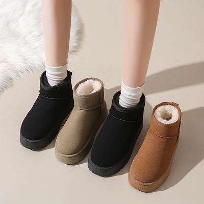 New Cotton Shoes Winter Plus Velvet Women's Short Boots Autumn and Winter Thickened Shoes Snow Boots